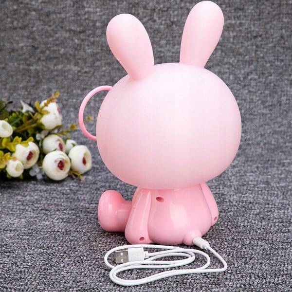 LAMPA LAMPKA BIURKOWA NOCNA DLA DZIECI KRÓLIK LED Kolor dominujący różowy